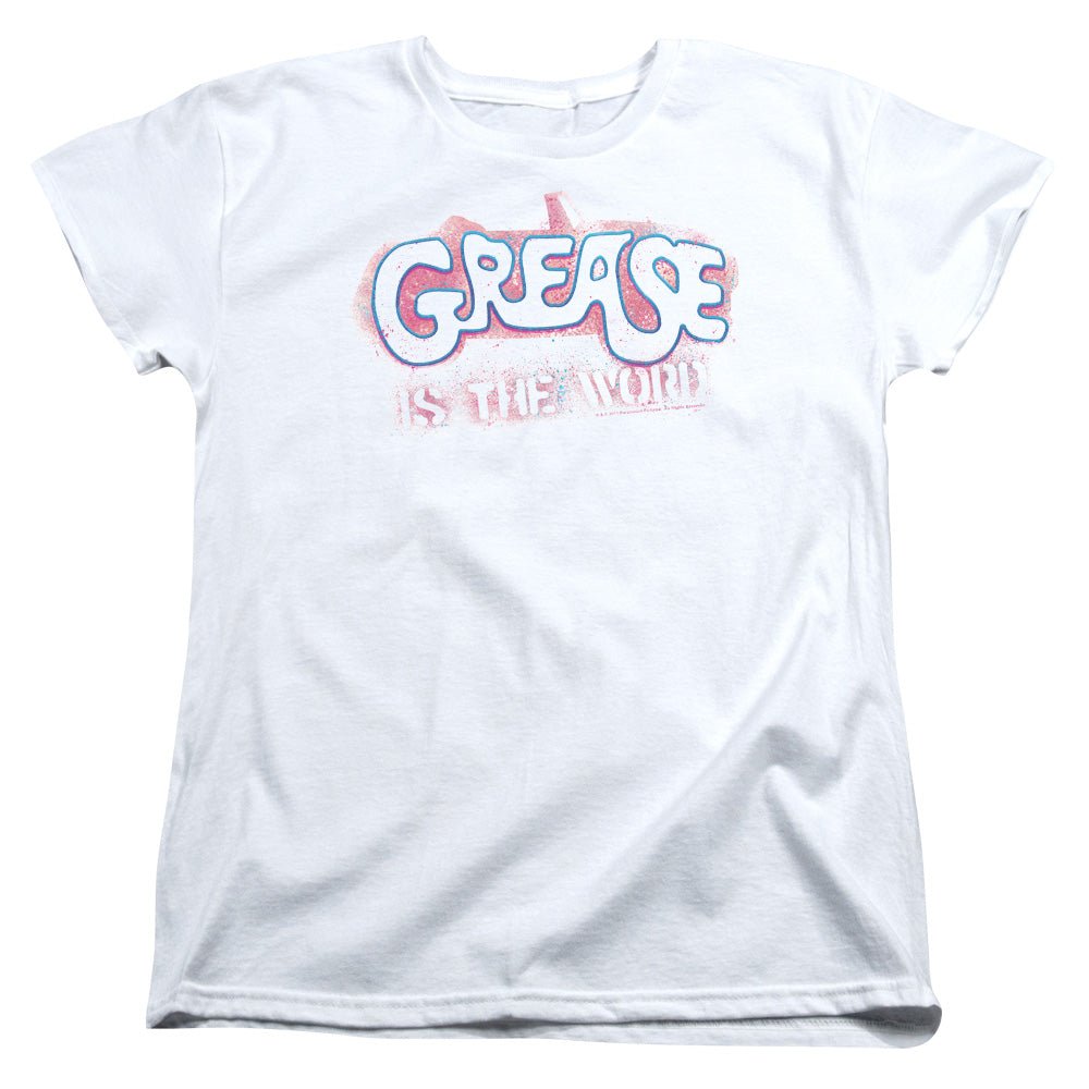 Grease Grease Is The Word Womens T Shirt White Officially Licensed - POPvault
