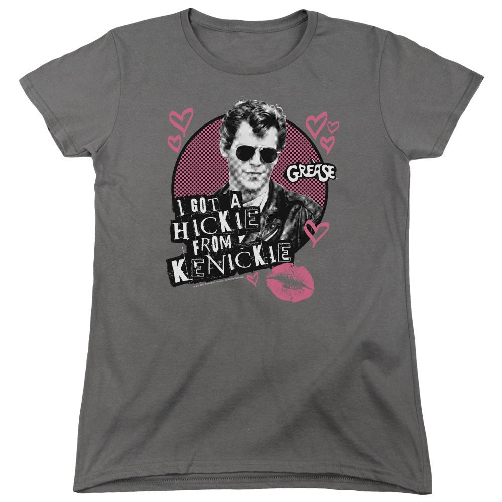 Grease Kenickie Womens T Shirt Charcoal Officially Licensed - POPvault