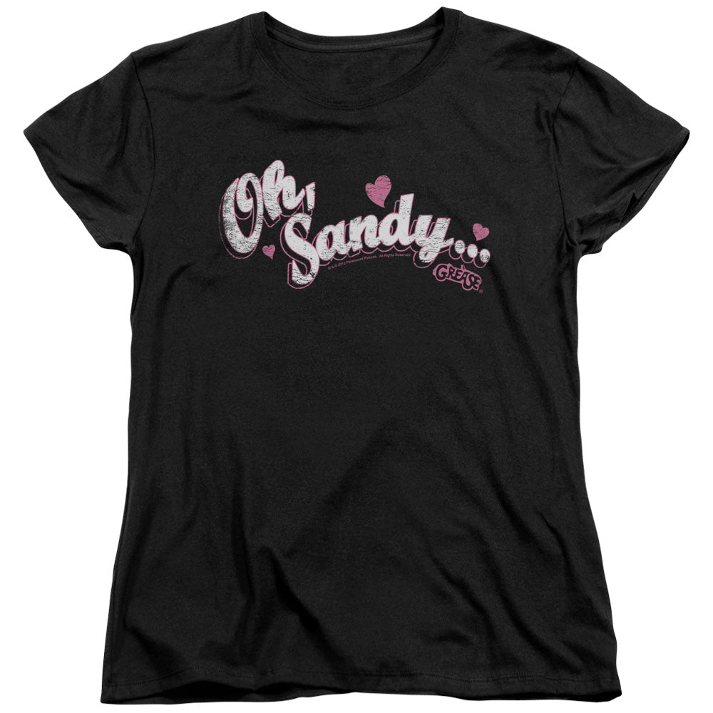 Grease Oh Sandy Womens T Shirt Black Officially Licensed - POPvault