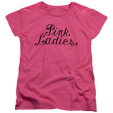 Grease Pink Ladies Logo Womens T Shirt Hot Pink Officially Licensed - POPvault