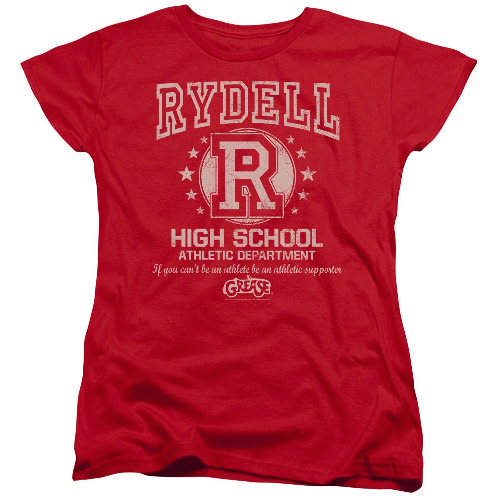 Grease Rydell High Womens T Shirt Red Officially Licensed - POPvault
