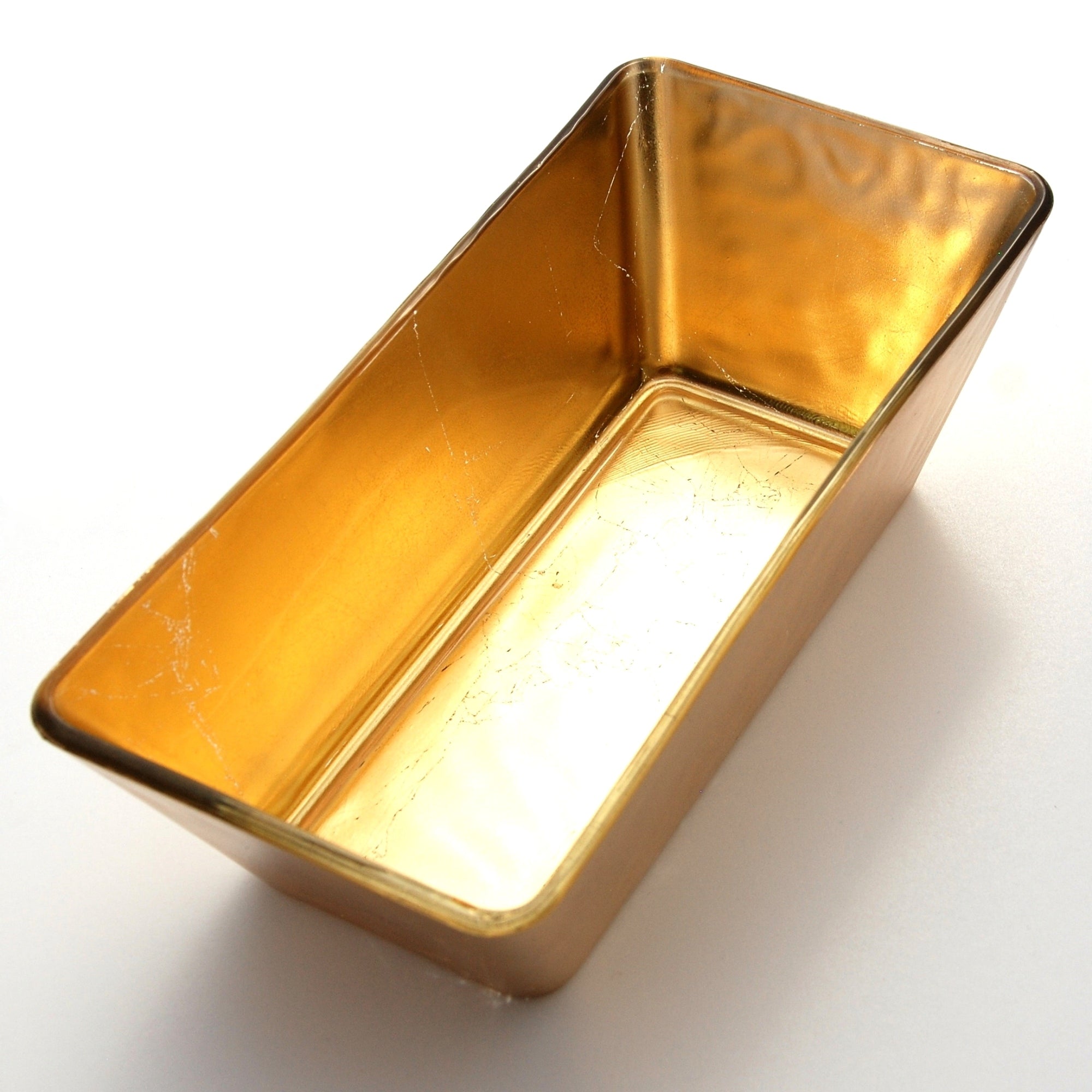 Greek Gold Gilded 13" Glass Rectangular Bowl - POPvault