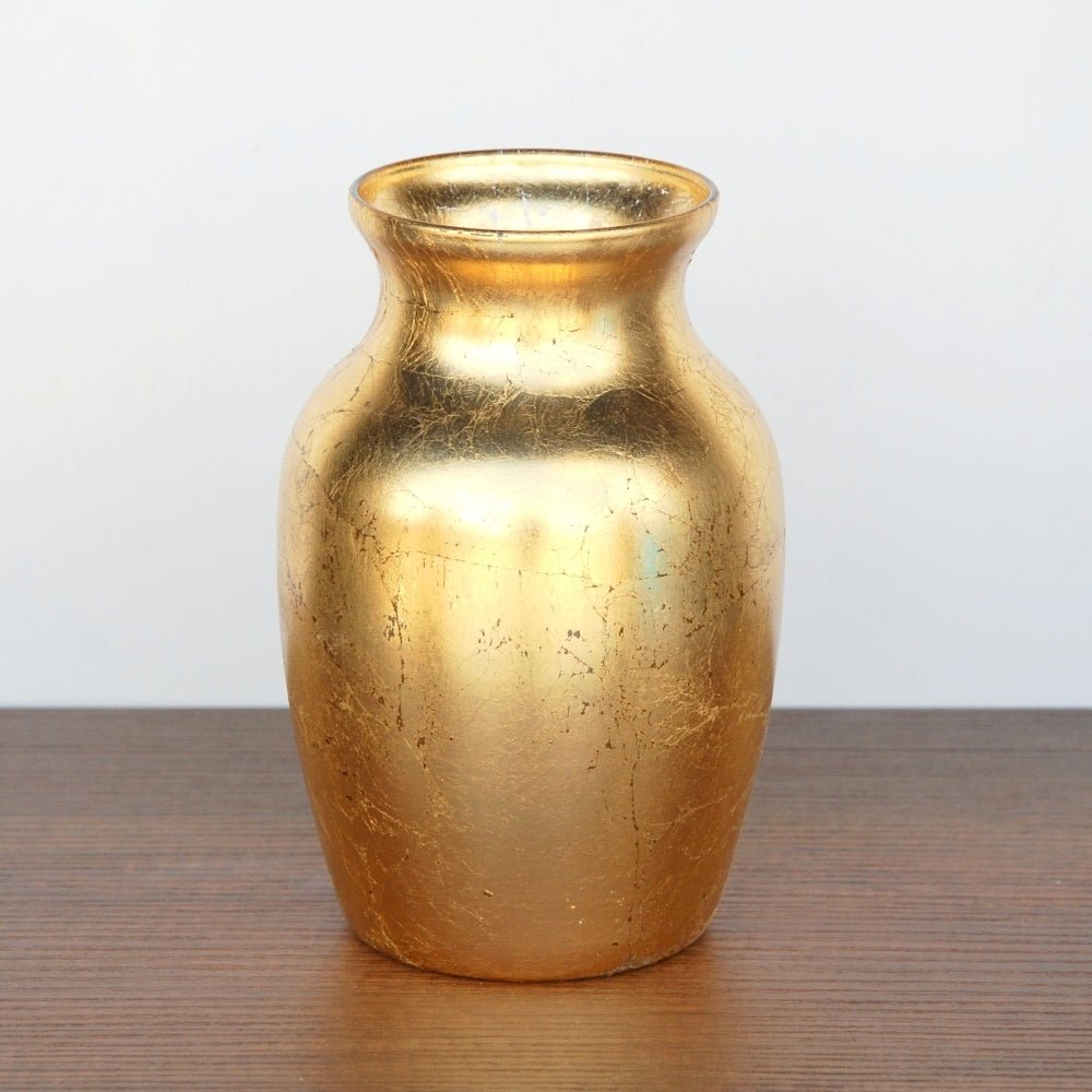 Greek Style Gold Metal Finish Flower Vase - POPvault