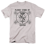 Gremlins 2 Please Stand By Mens T Shirt Silver Officially Licensed - POPvault