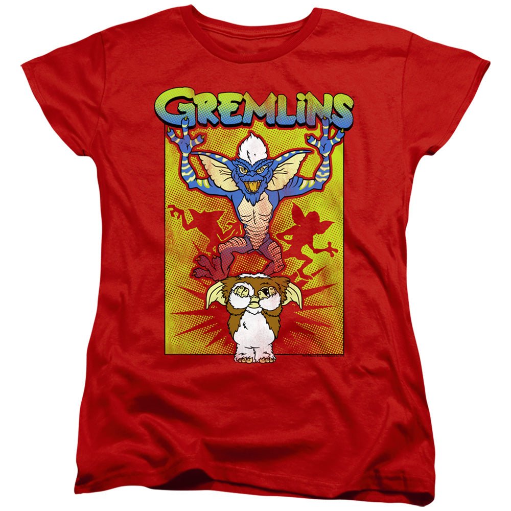 Gremlins Be Afraid Womens T Shirt Red Officially Licensed - POPvault