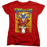 Gremlins Be Afraid Womens T Shirt Red Officially Licensed - POPvault