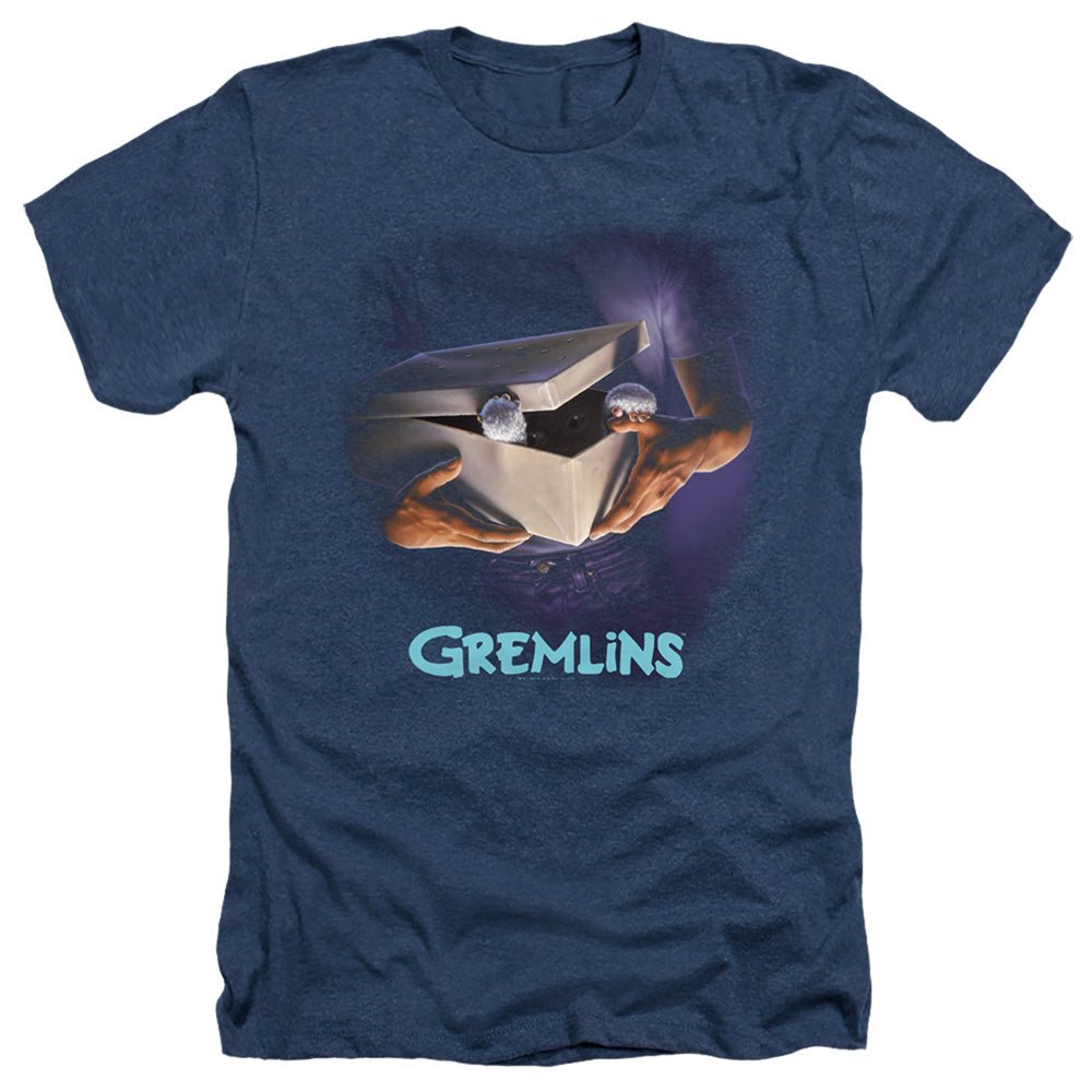 Gremlins Original Poster Heather Mens T Shirt Navy Blue Officially Licensed - POPvault