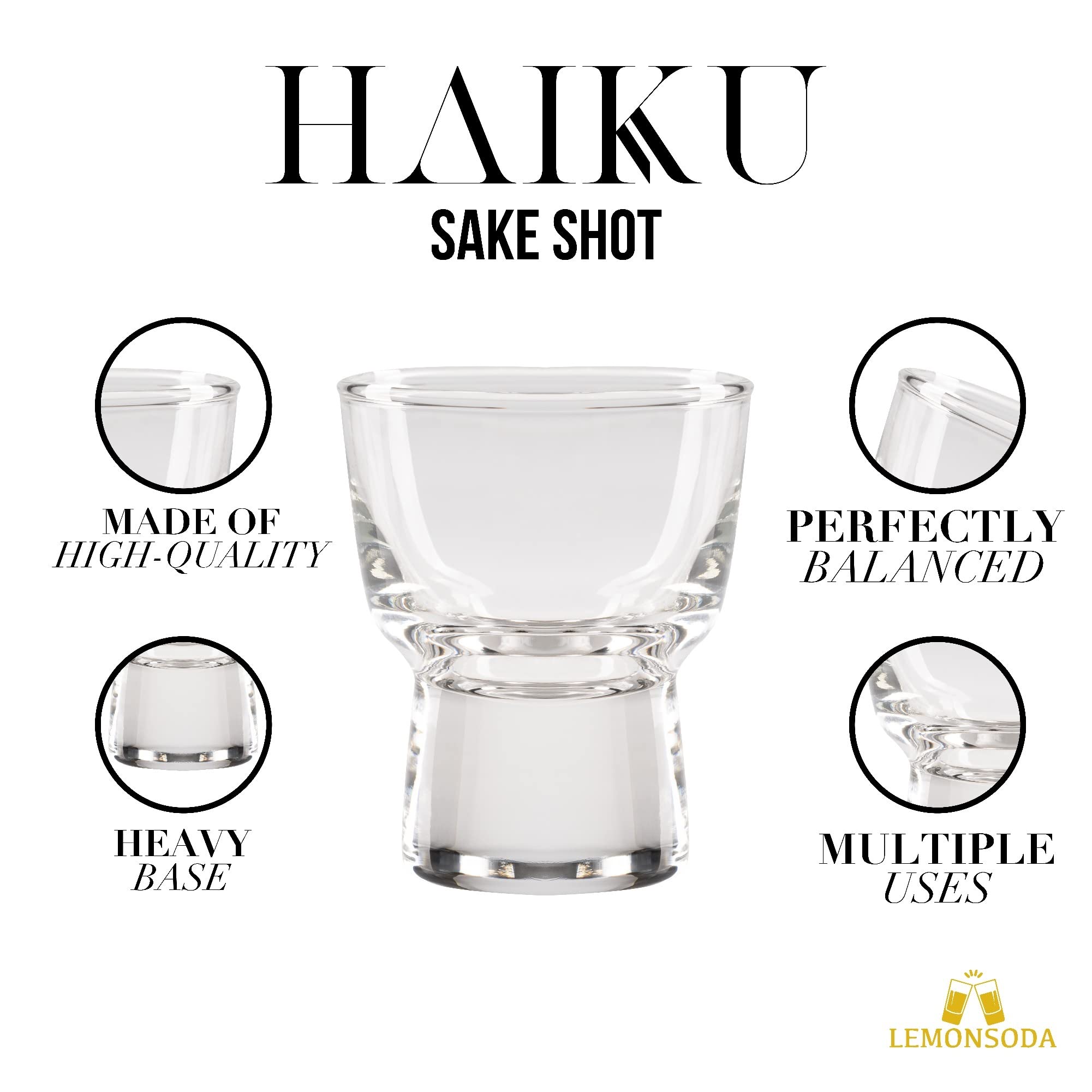 Haiku Sake Shot Glasses - (60 mL / 2 fl. oz.) - POPvault
