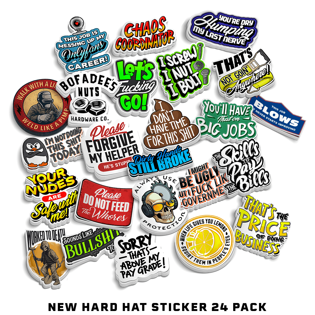 Hard Hat Sticker Pack (24) - POPvault