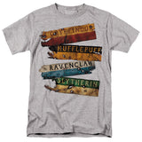 Harry Potter Burnt Banners Mens T Shirt Charcoal Officially Licensed - POPvault