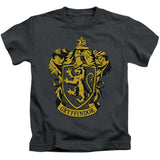 Harry Potter Gryffindor Crest Juvenile Kids Youth T Shirt Charcoal Officially Licensed - POPvault