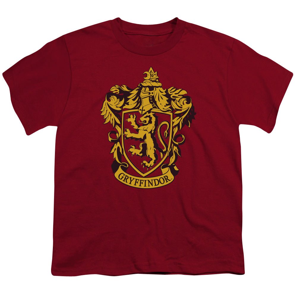 Harry Potter Gryffindor Crest Kids Youth T Shirt Cardinal Officially Licensed - POPvault