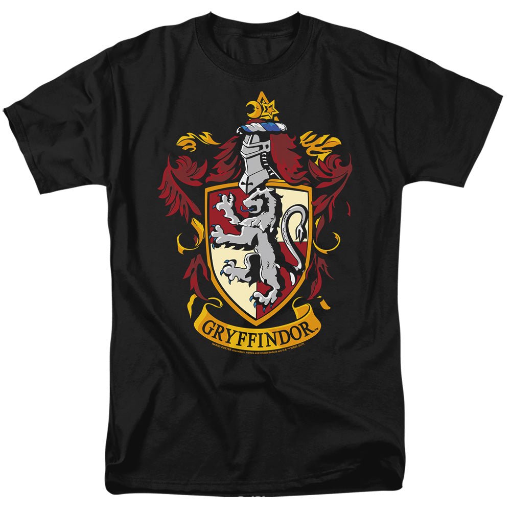 Harry Potter Gryffindor Crest Mens T Shirt Black Officially Licensed - POPvault