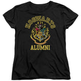 Harry Potter Hogwarts Alumni Womens T Shirt Black Officially Licensed - POPvault