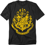 Harry Potter Hogwarts Crest Mens T Shirt Black Officially Licensed - POPvault