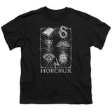 Harry Potter Horcrux Symbols Kids Youth T Shirt Black Officially Licensed - POPvault
