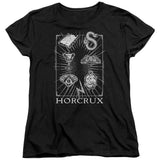 Harry Potter Horcrux Symbols Womens T Shirt Black Officially Licensed - POPvault