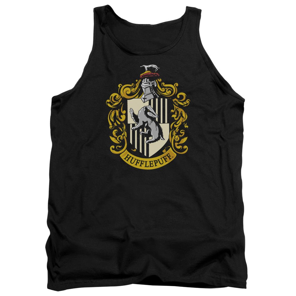 Harry Potter Hufflepuff Crest Mens Tank Top Shirt Black Officially Licensed - POPvault