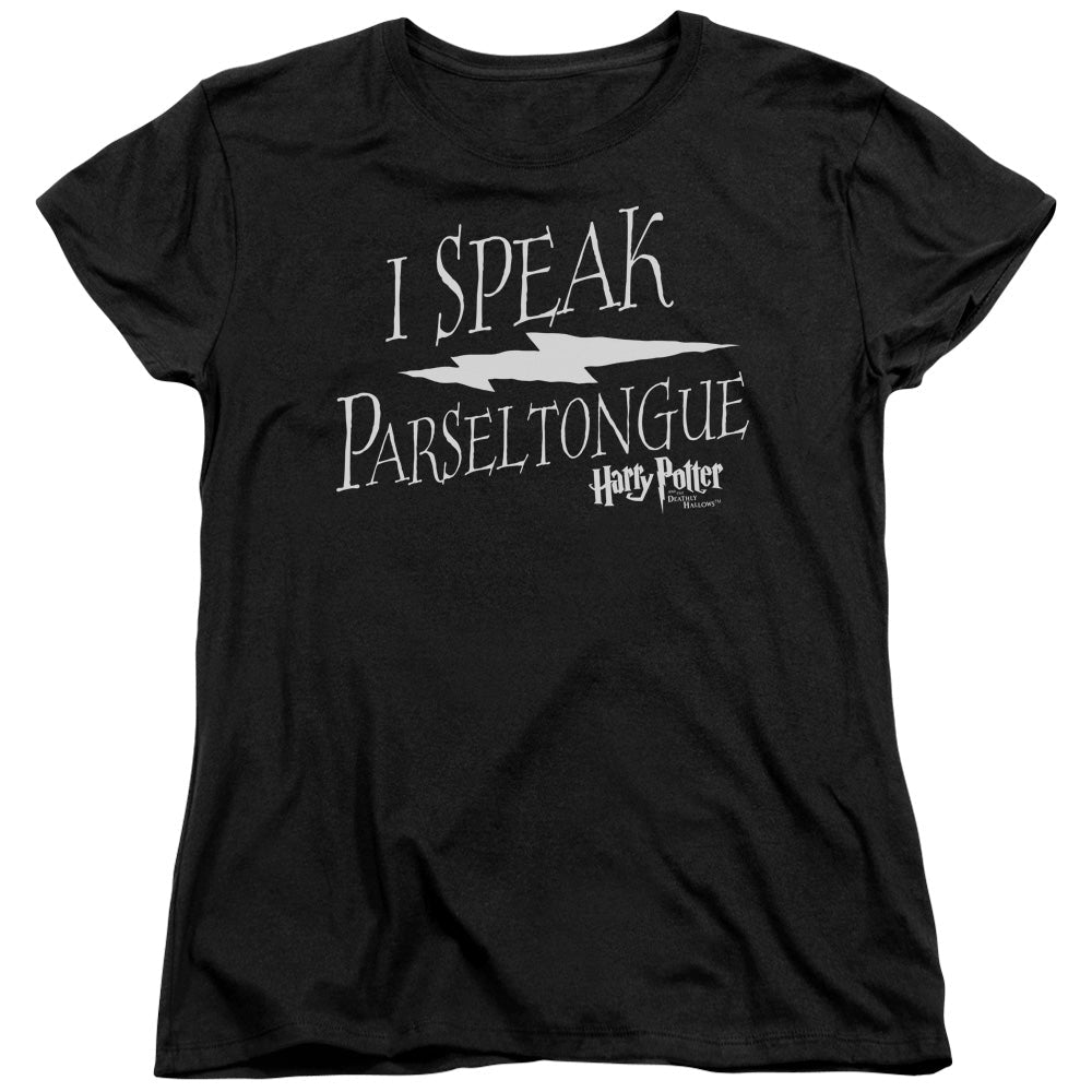 Harry Potter I Speak Parseltongue Womens T Shirt Black Officially Licensed - POPvault