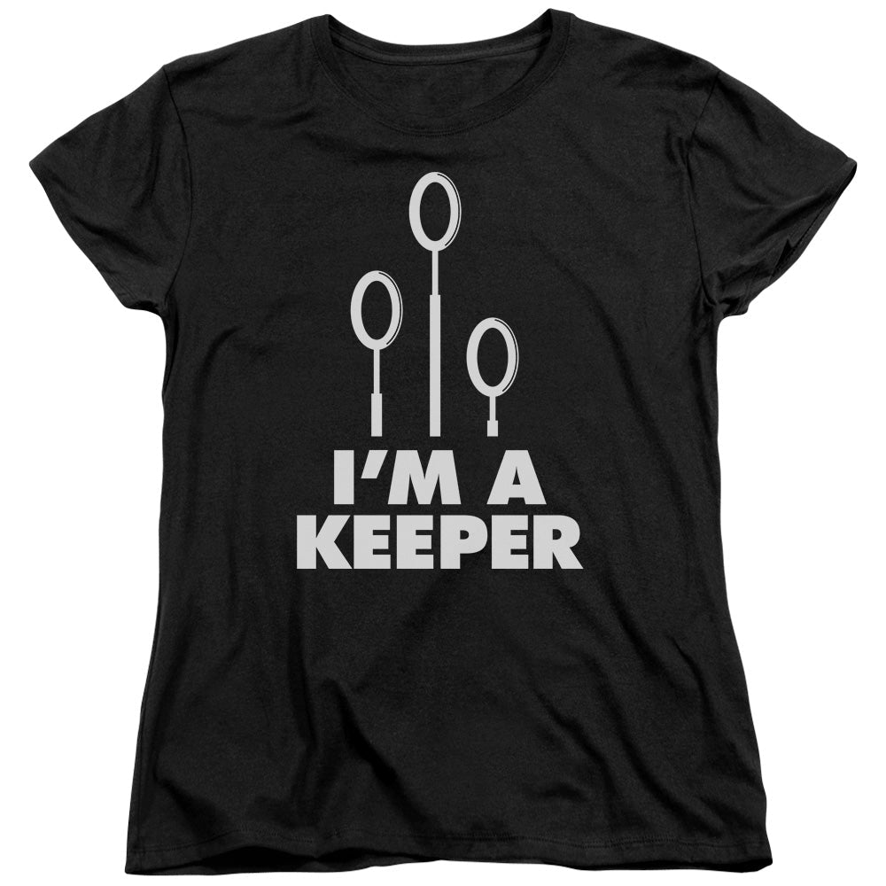Harry Potter Keeper Womens T Shirt Black Officially Licensed - POPvault