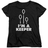 Harry Potter Keeper Womens T Shirt Black Officially Licensed - POPvault