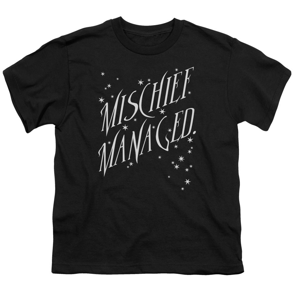 Harry Potter Mischief Managed 4 Kids Youth T Shirt Black Officially Licensed - POPvault