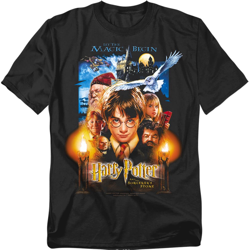Harry Potter Movie Poster Mens T Shirt Black Officially Licensed - POPvault