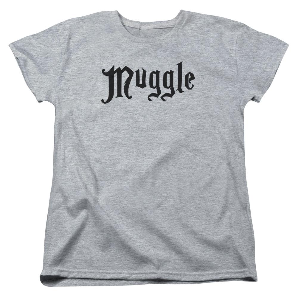 Harry Potter Muggle Womens T Shirt Athletic Heather Officially Licensed - POPvault