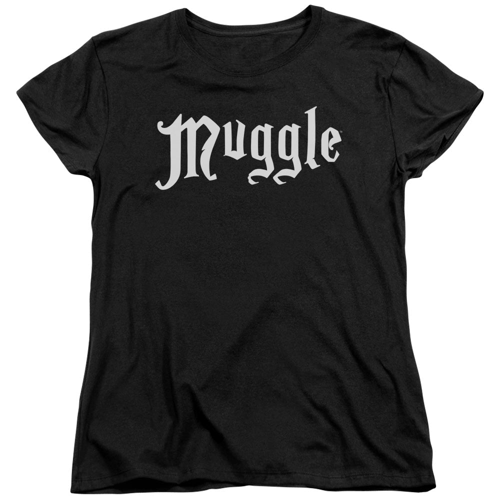 Harry Potter Muggle Womens T Shirt Black Officially Licensed - POPvault