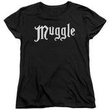 Harry Potter Muggle Womens T Shirt Black Officially Licensed - POPvault