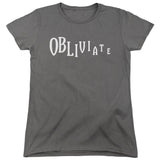 Harry Potter Obliviate Womens T Shirt Charcoal Officially Licensed - POPvault