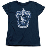 Harry Potter Ravenclaw Crest Womens T Shirt Navy Blue Officially Licensed - POPvault