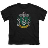 Harry Potter Slytherin Crest Kids Youth T Shirt Black Officially Licensed - POPvault