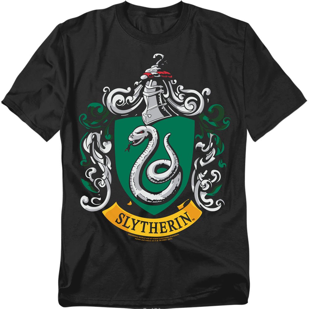 Harry Potter Slytherin Crest Mens T Shirt Black Officially Licensed - POPvault