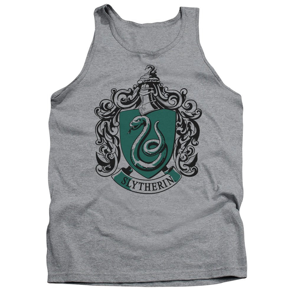 Harry Potter Slytherin Crest Mens Tank Top Shirt Athletic Heather Officially Licensed - POPvault