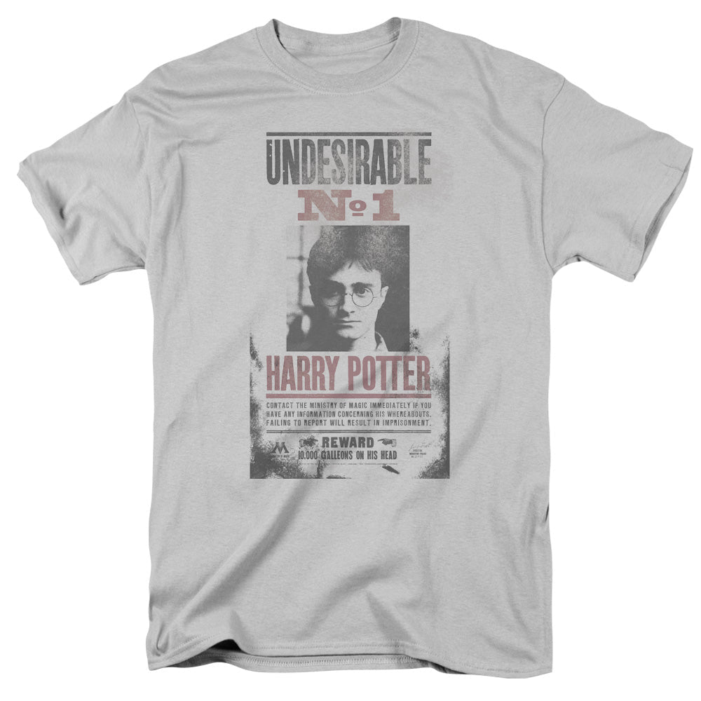 Harry Potter Undesirable No 1 Distressed Mens T Shirt Silver Officially Licensed - POPvault