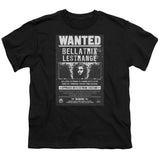 Harry Potter Wanted Bellatrix Kids Youth T Shirt Black Officially Licensed - POPvault