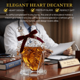 Heart Whiskey & Wine 750 ml Decanter Set With Organ Aerator - POPvault