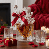 Heart Whiskey & Wine 750 ml Decanter Set With Organ Aerator - POPvault