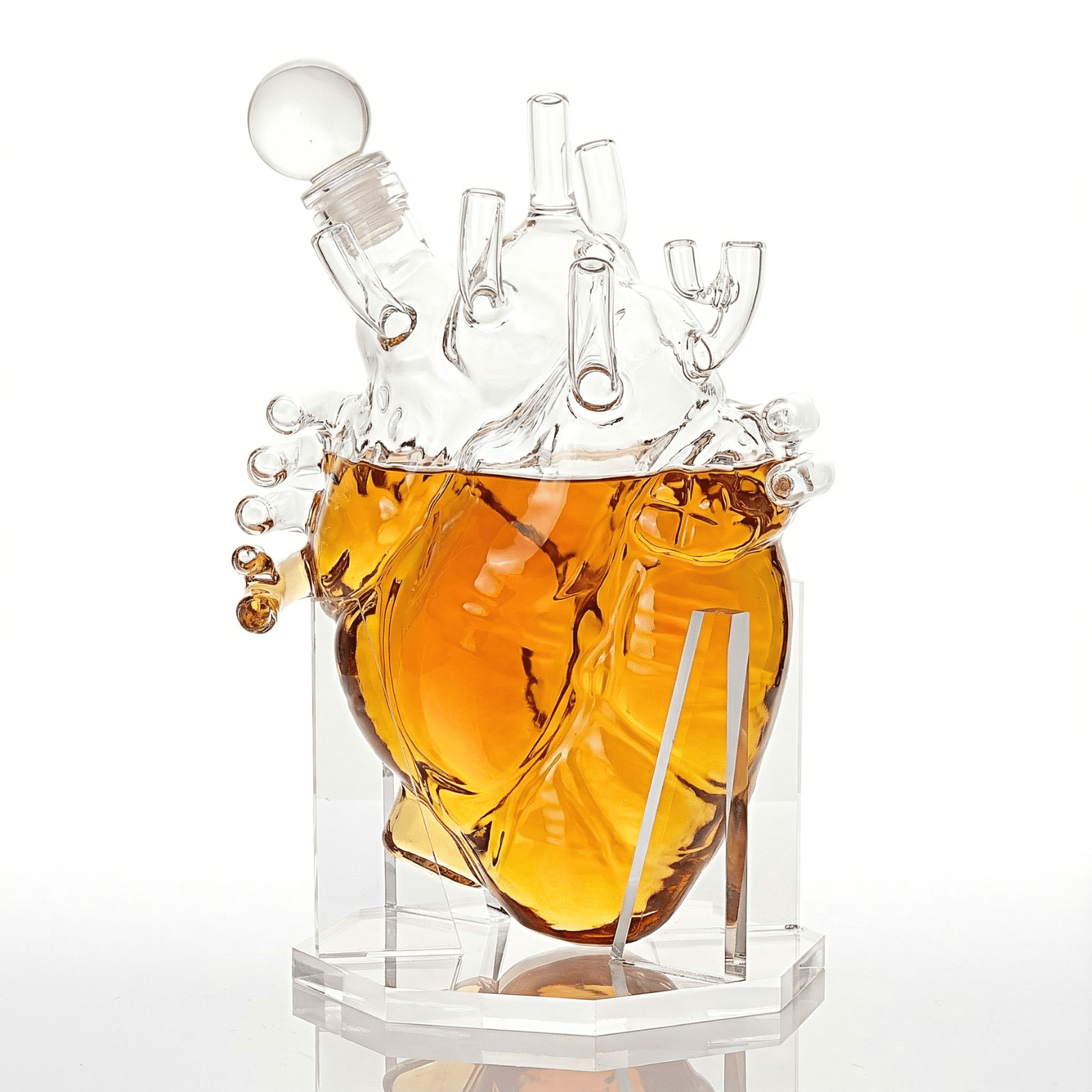 Heart Whiskey & Wine 750 ml Decanter Set With Organ Aerator - POPvault