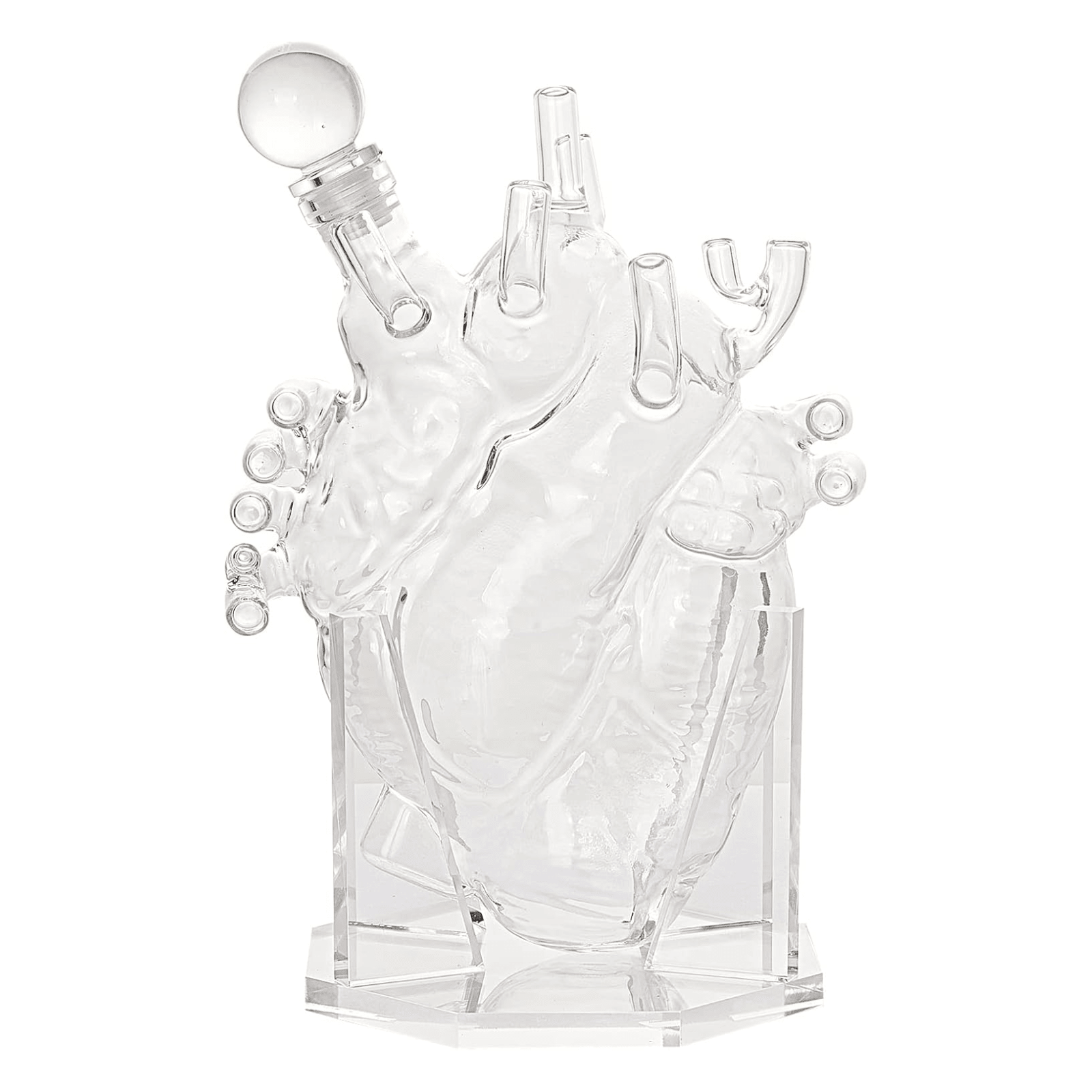 Heart Whiskey & Wine 750 ml Decanter Set With Organ Aerator - POPvault