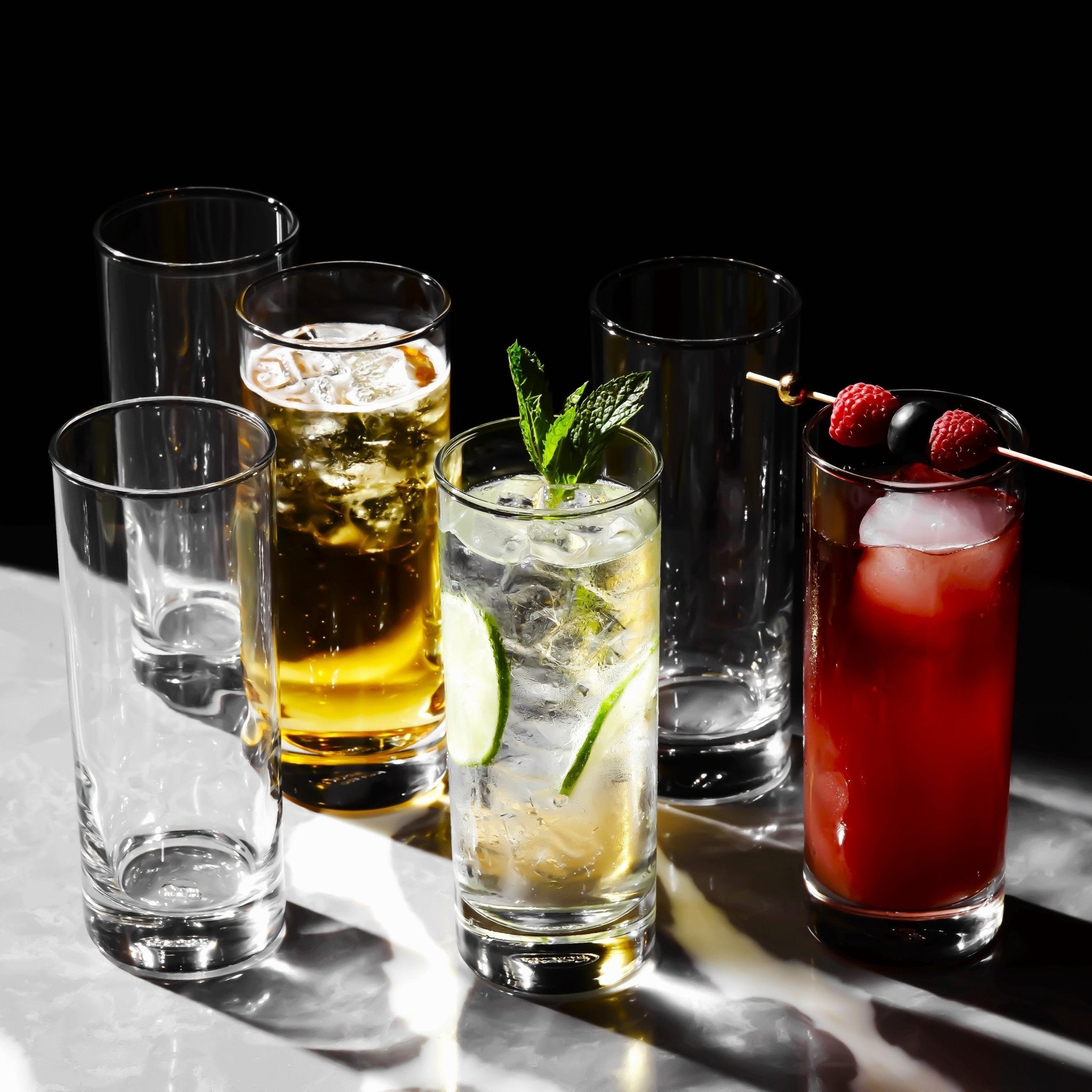 Highball Glasses Heavy Base Tom Collins Glasses - 12/15 - Ounce Cups - POPvault