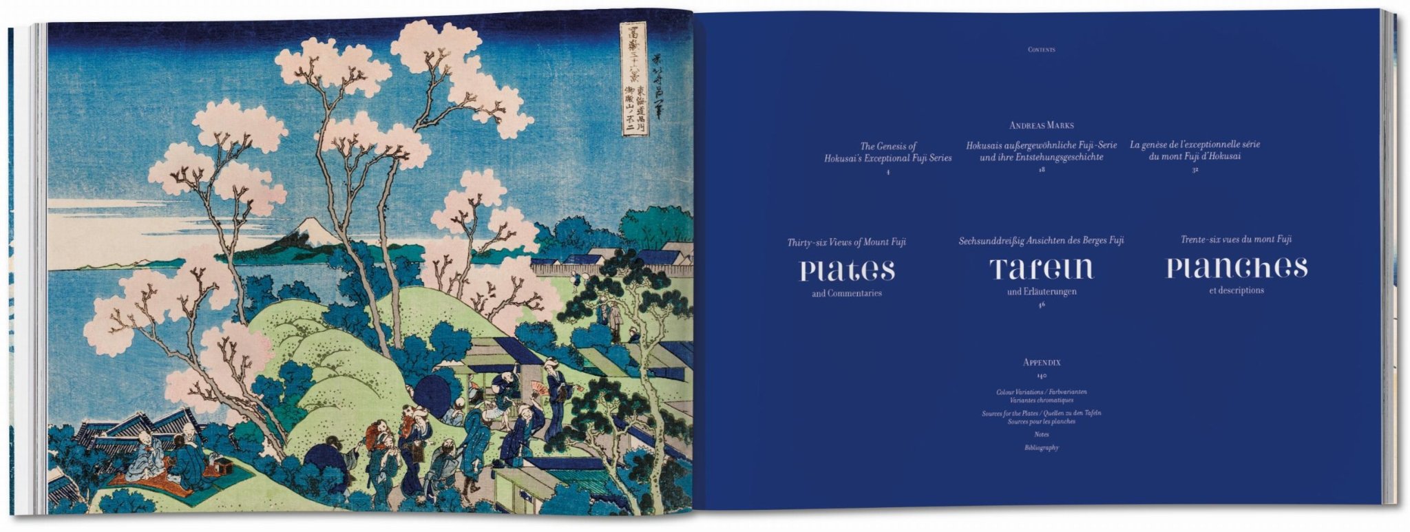 Hokusai. Thirty - six Views of Mount Fuji (German, French, English) - POPvault