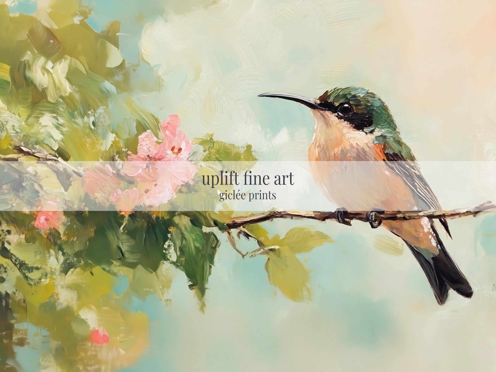 Hummingbird Wall Art Framed - Moody Canvas Art - POPvault