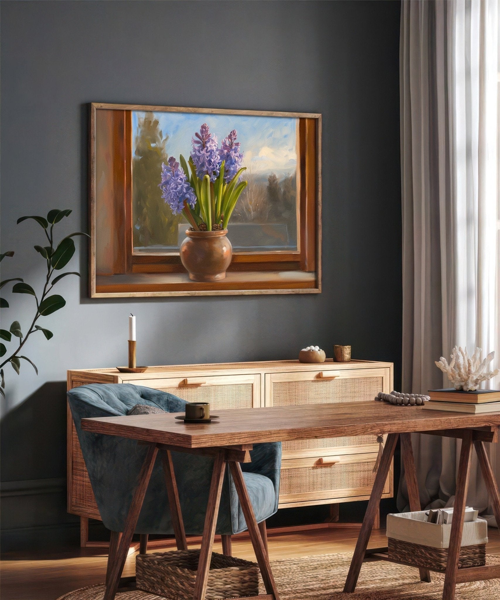 Hyacinth Flower In A Pot Print - POPvault