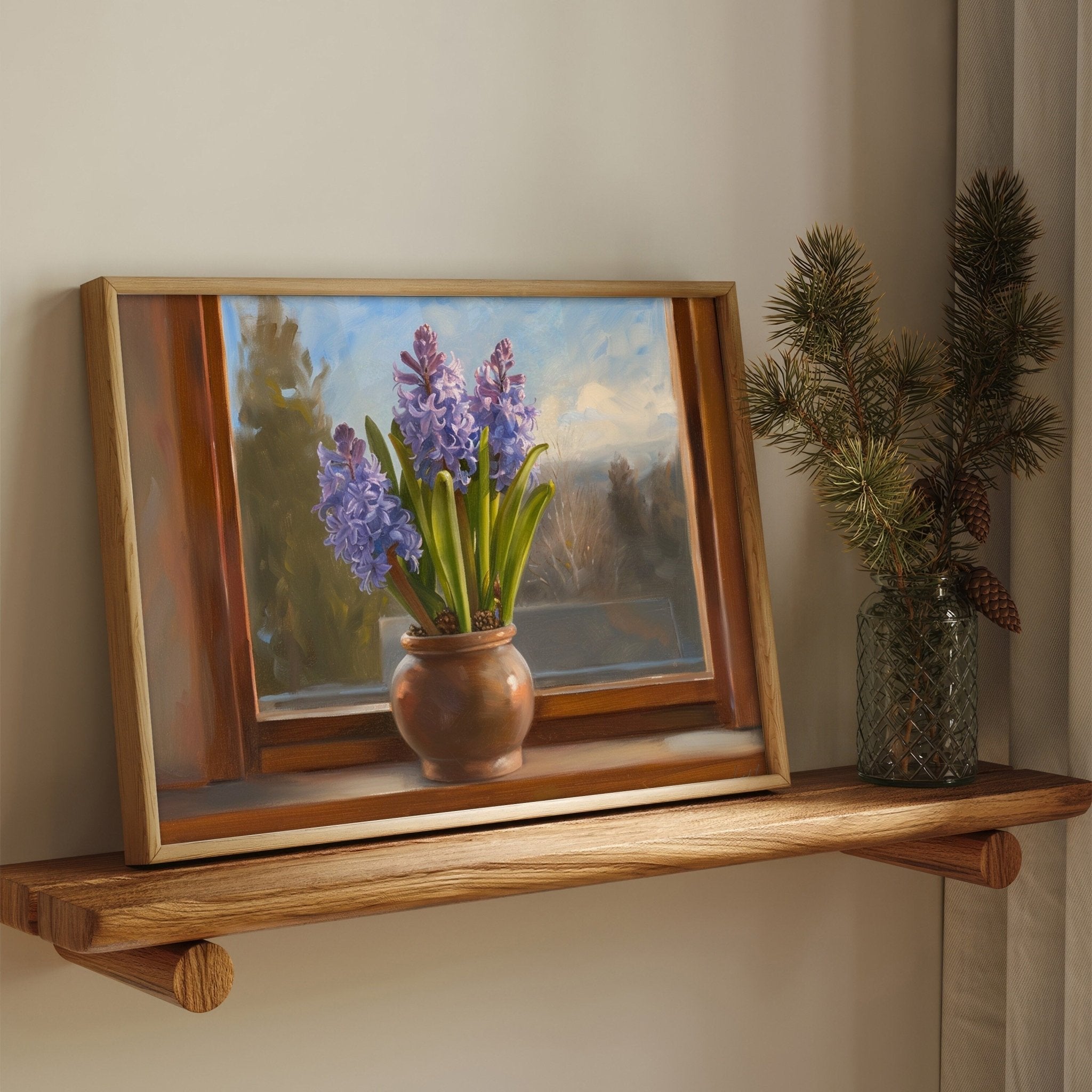 Hyacinth Flower In A Pot Print - POPvault