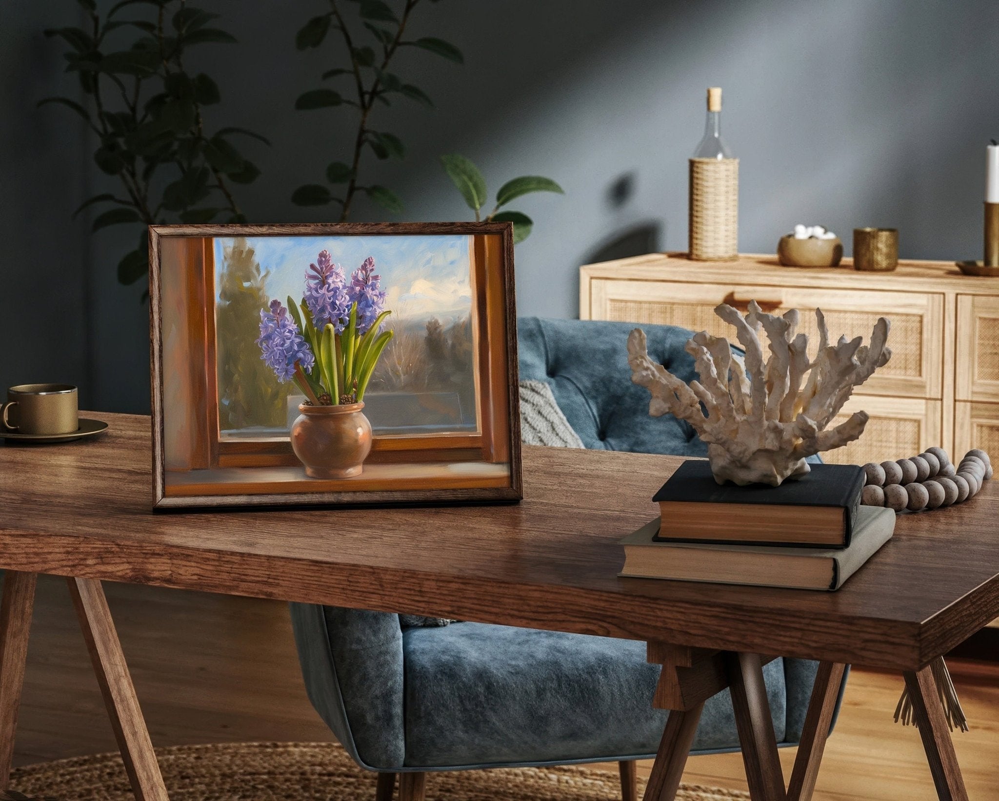 Hyacinth Flower In A Pot Print - POPvault