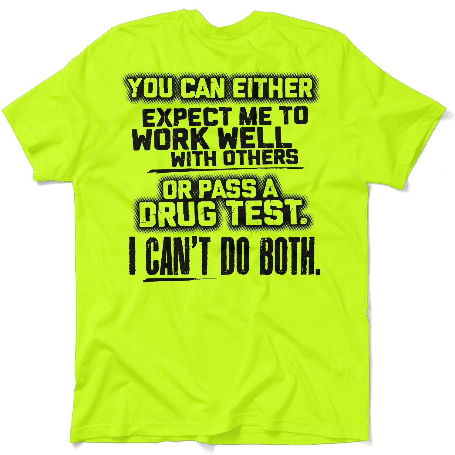I Can't Do Both - Safety Yellow T-Shirt - POPvault
