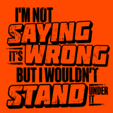 I Wouldn't Stand Under It - Safety T-Shirt - POPvault