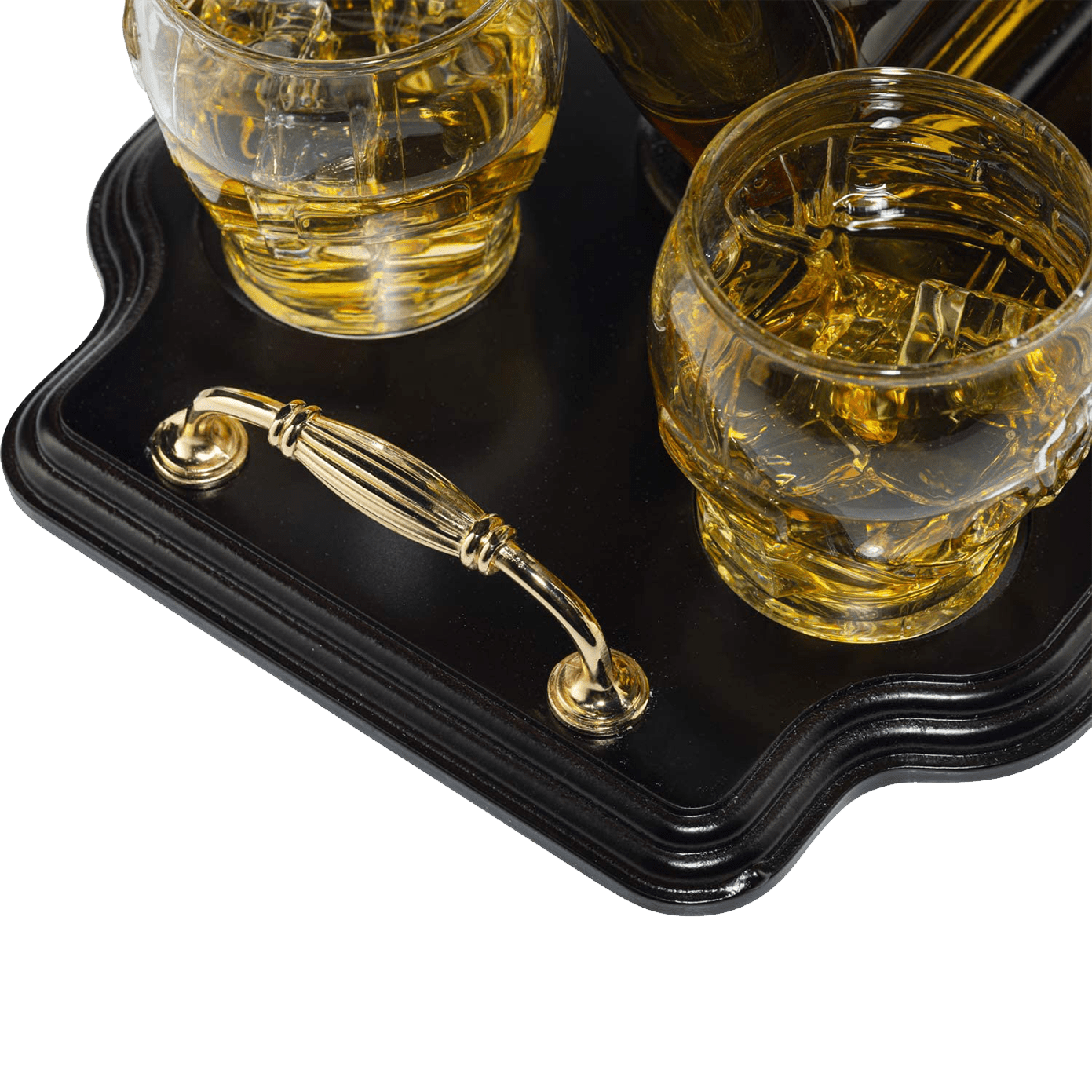 Ice Hockey 750 ml Whiskey Decanter Set With 4 8 Oz. Helmet Whiskey Glasses - POPvault